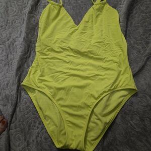 Neon Yellow Target Swimsuit